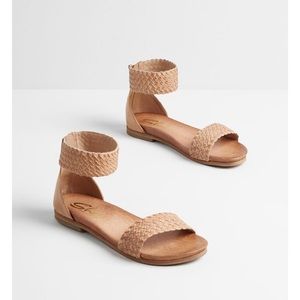 Woven is Me Ankle Strap Flat by Sbicca